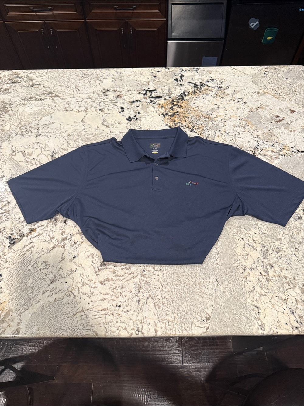 Men's Navy Polo Shirt with Subtle Logo